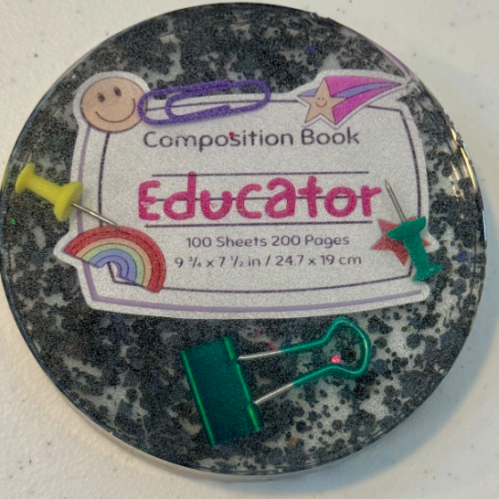 Educator charcoal coaster