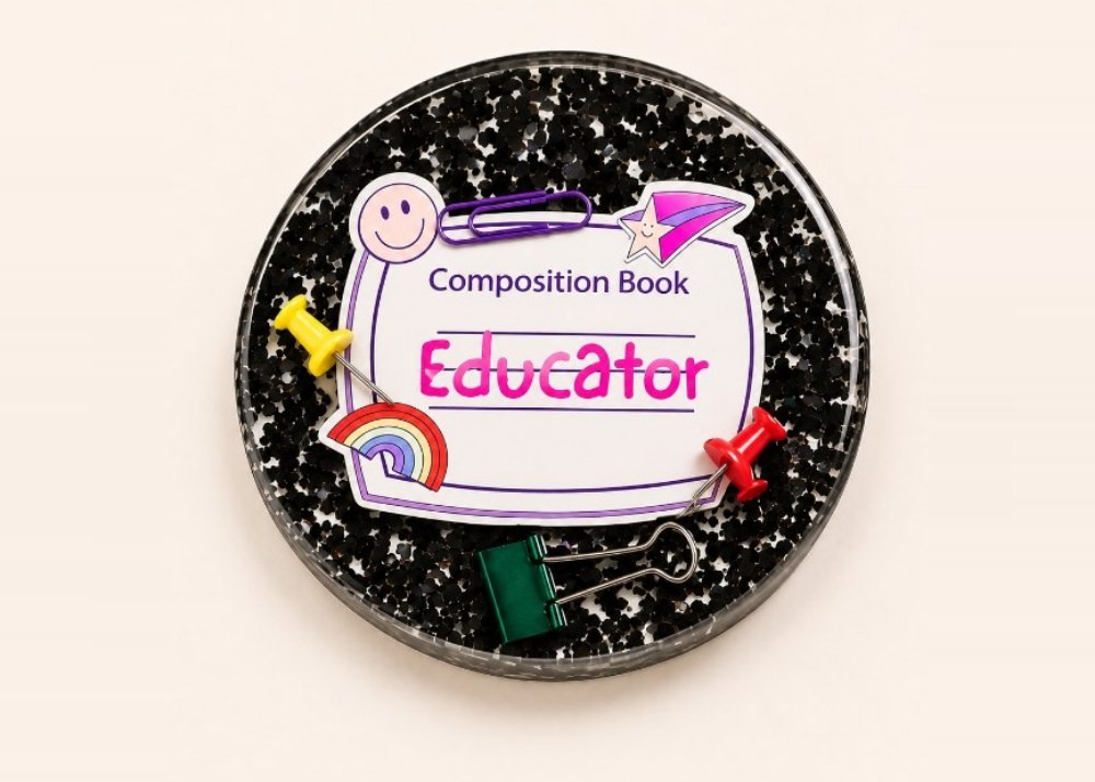 Glossy round photo coaster